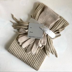 New York & Company  Scarf & Glove Set